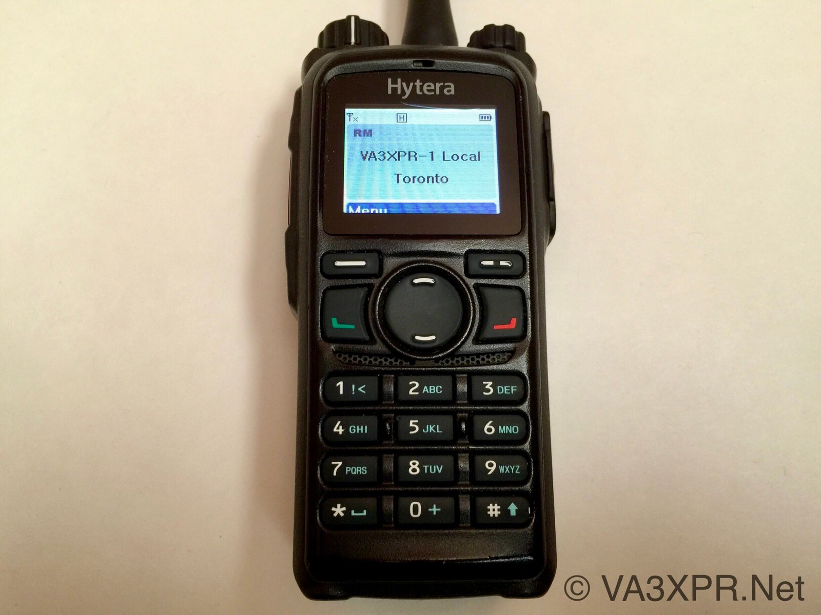 Hytera PD782 UHF DMR handheld showing front view with colour LCD and keypad