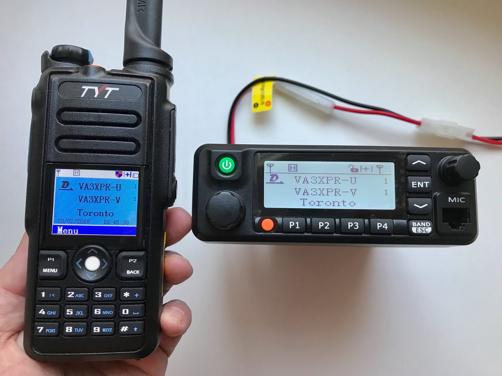 DMR for Beginners - TYT MD-2017 portable DMR handheld radio and TYT MD-9600 mobile DMR radio side-by-side