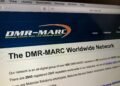 Screenshot of the DMR-MARC website showing the Motorola Amateur Radio Club Worldwide Network homepage.