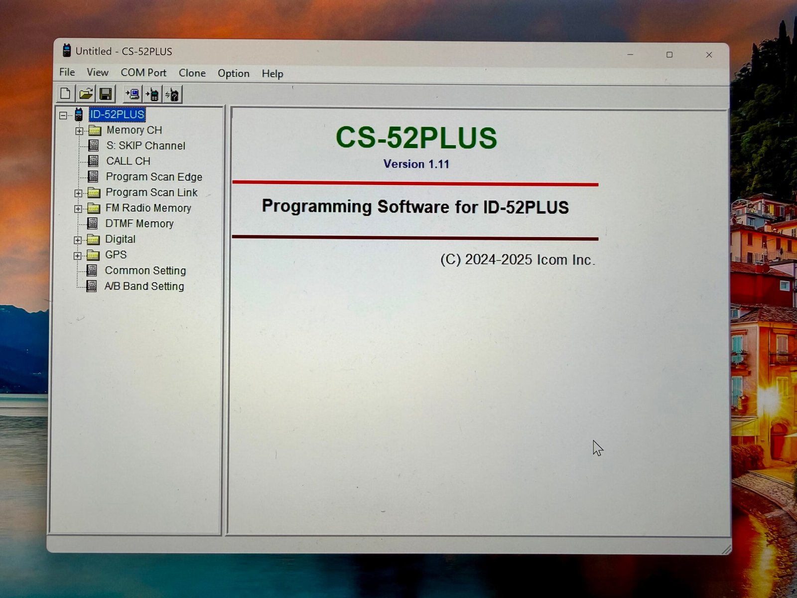 D-STAR for Beginners - Icom CS-52PLUS programming software for ID-52PLUS radio shown on screen, used to set up channels and digital parameters