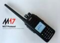 TYT MD-390 handheld radio supporting the open-source M17 protocol, shown in the EvoHam guide M17 for Beginners for amateur radio operators.